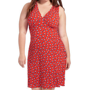 Leota Isabella Dress in Martini Dot Red
